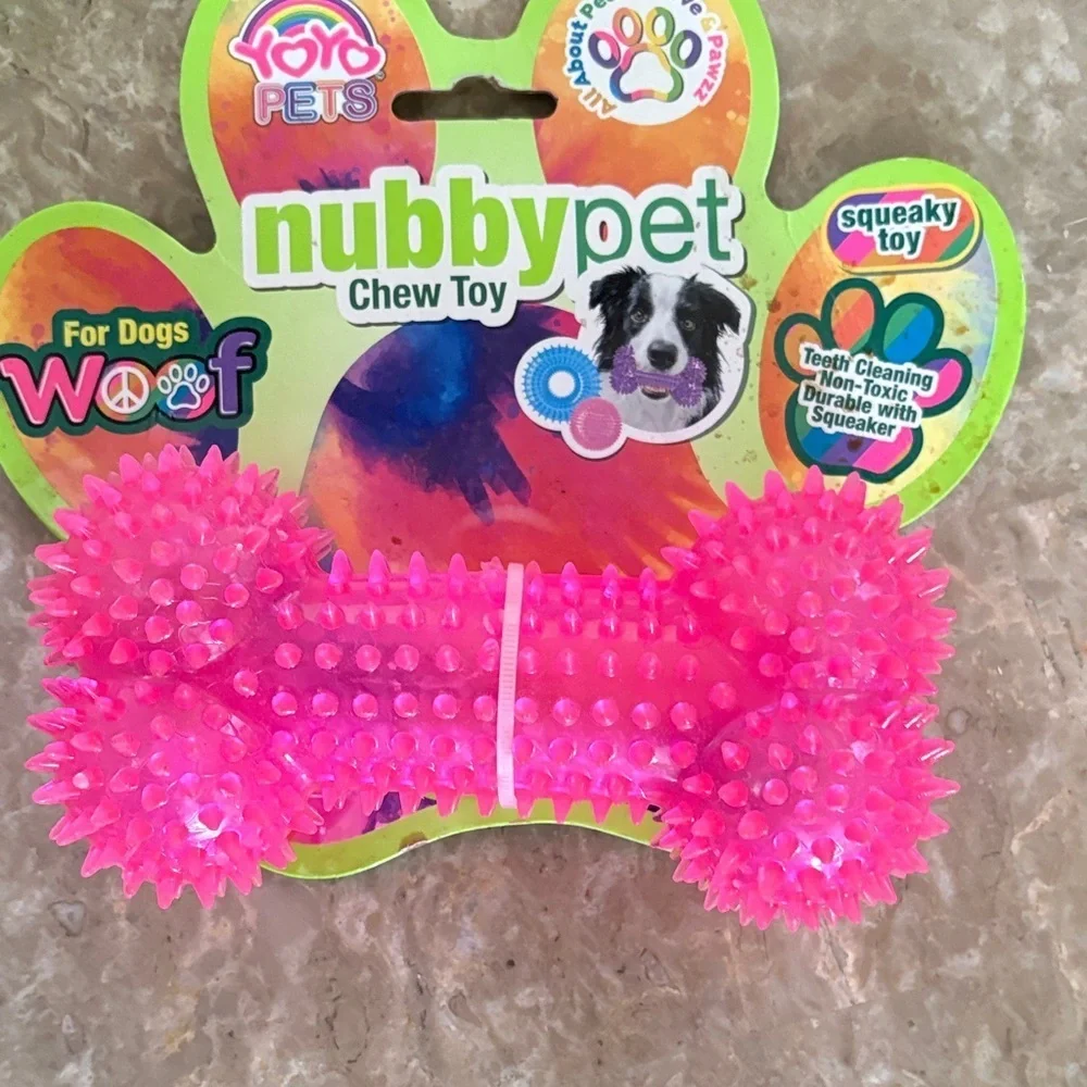 Glow Pet Green and Pink Dog Toy Set